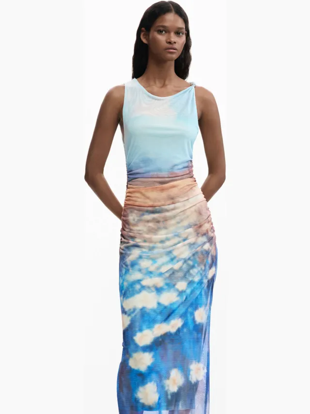 Desigual midi jurk multi