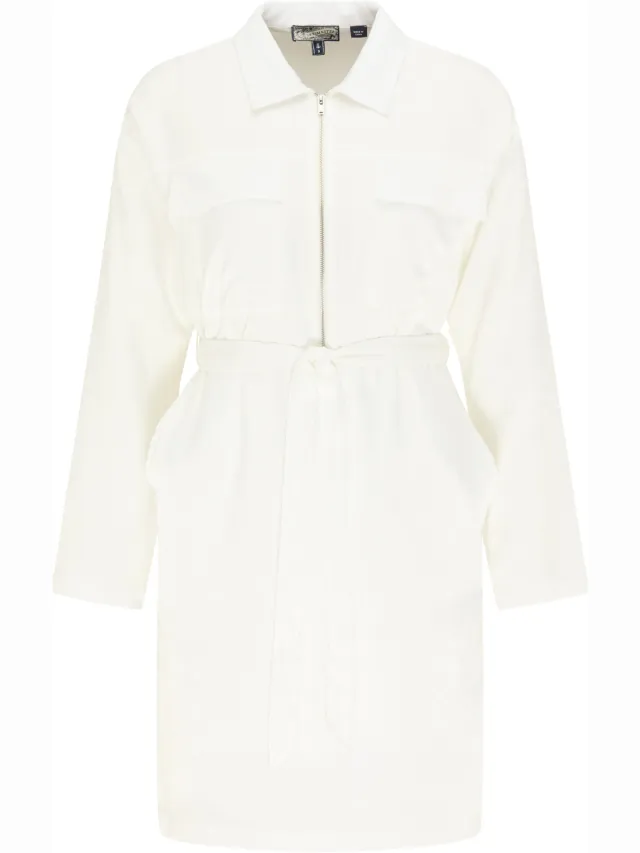 dreimaster Overhemd blouse jurk Dames wit, foto 2