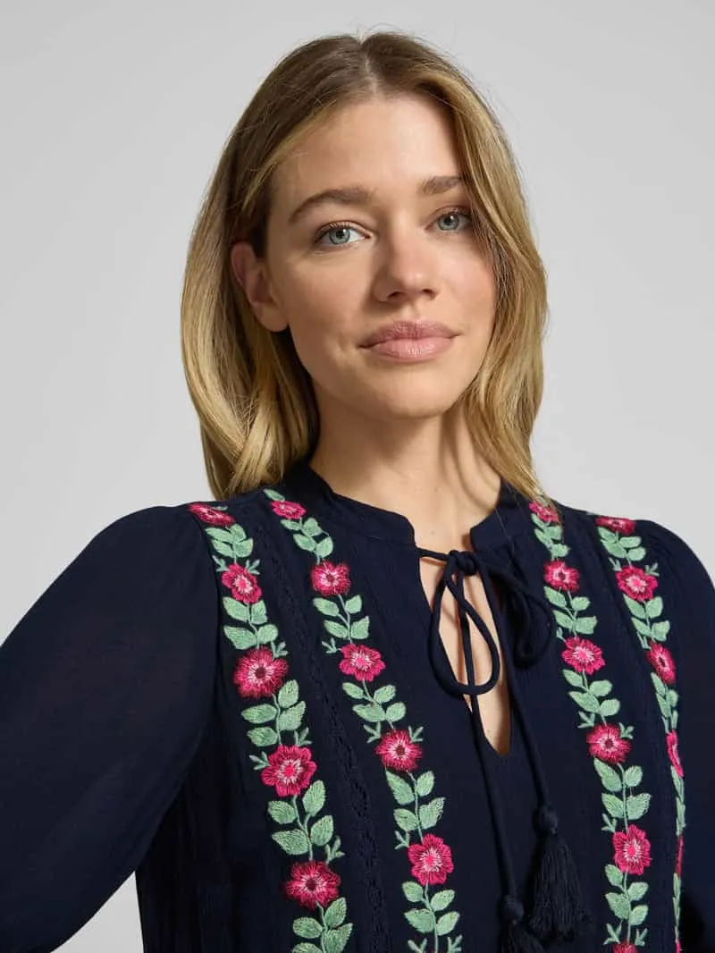 Yas Tunicajurk met stitchings model 'CHELLA' marineblauw, foto 4