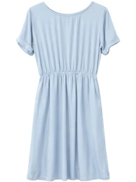 Mazine Women's Viscose Midi Dress - Jurk, blauw/grijs