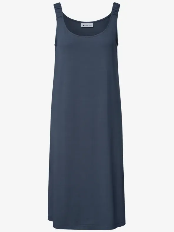 Street One Knielange jurk met gerimpelde bandjes blauw, foto 2