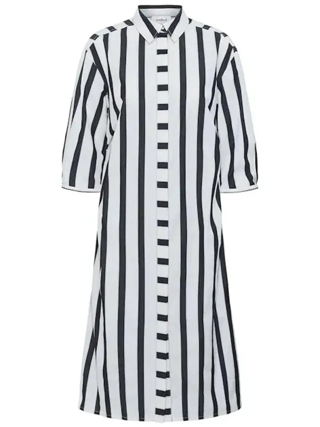 SOAKED IN LUXURY Dameshemdjurk Soaked in Luxury Nena Zwart