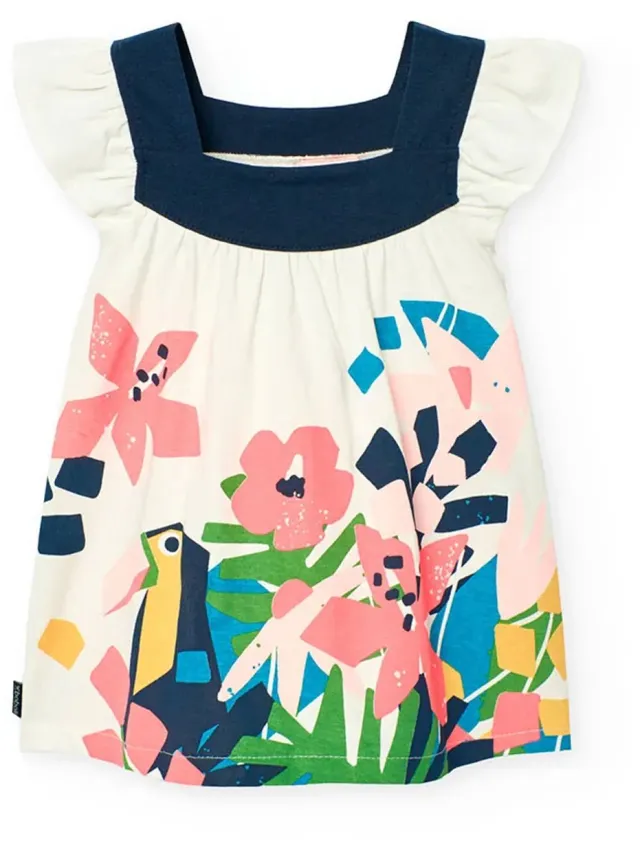 boboli Knit Mouwloze Jurk Zwart 4 Years Meisje Chemical White