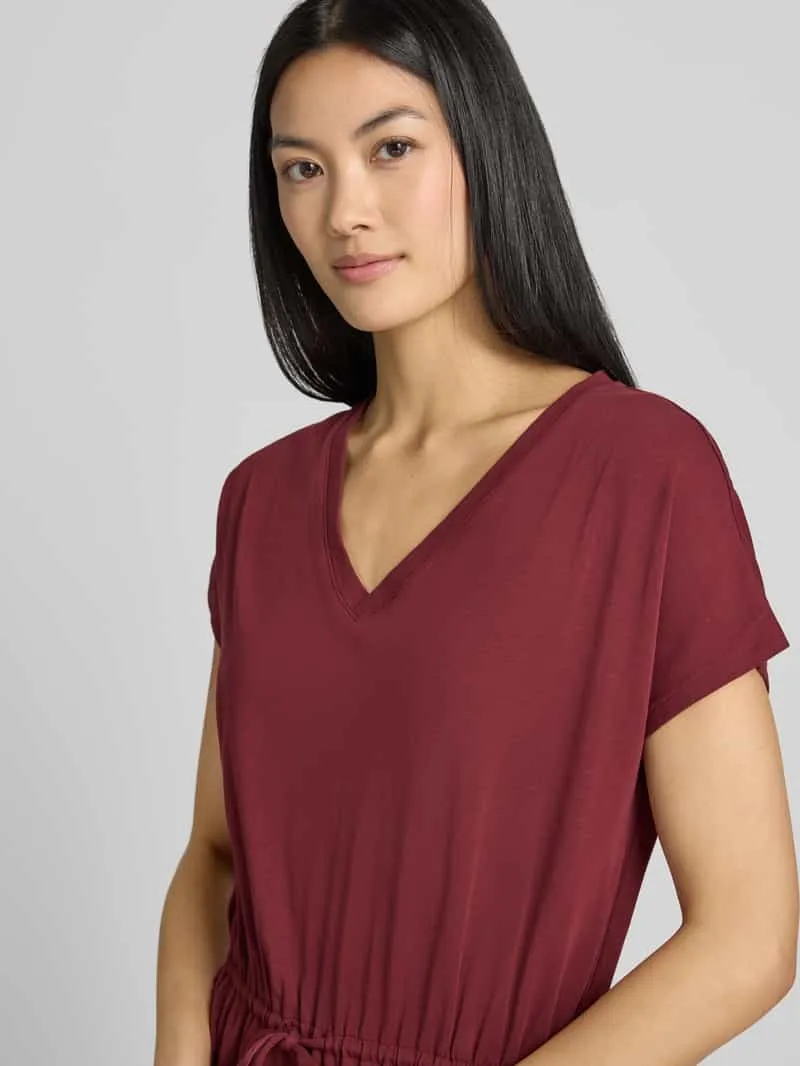 s.Oliver relaxed fit vrijetijdsjurk van katoenmix bordeaux, foto 3