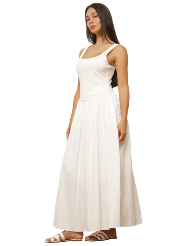 La Modeuse Lange Jurk La Modeuse 78658_P187241 Wit