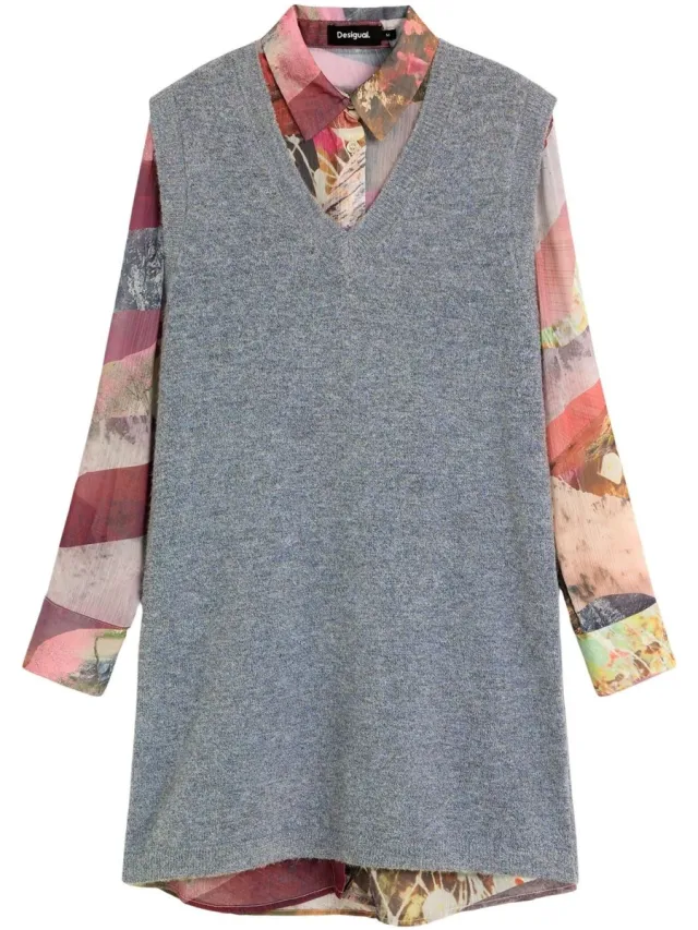 Desigual Korte Jurk Desigual VEST_NANTES 26WWVW27 Grijs