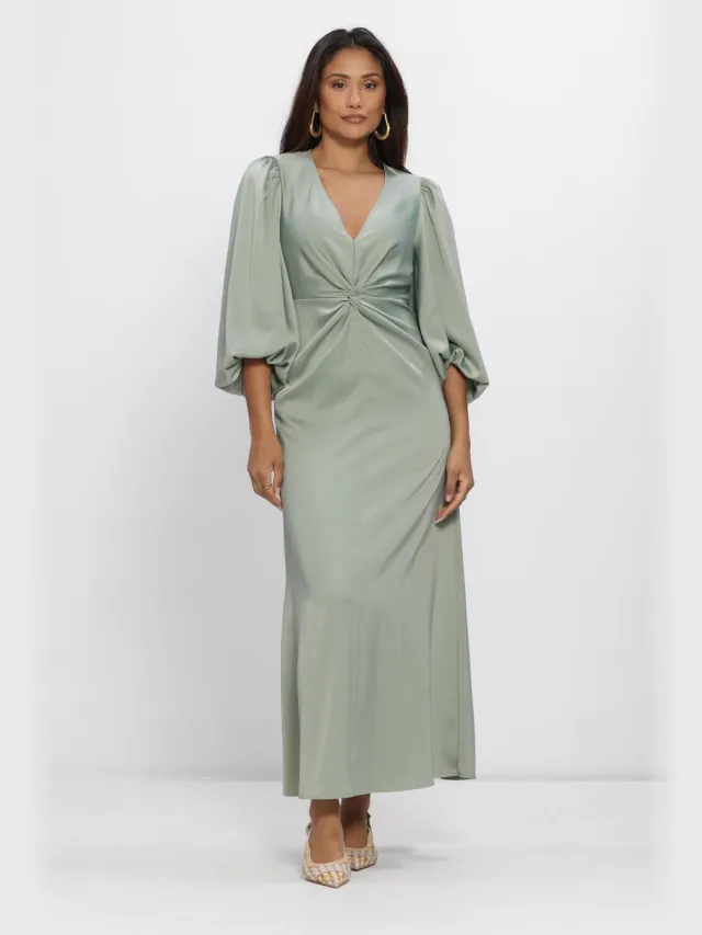 Y.A.S. YAS Dames Jurken Yasthea Ls Long Dress - Mint