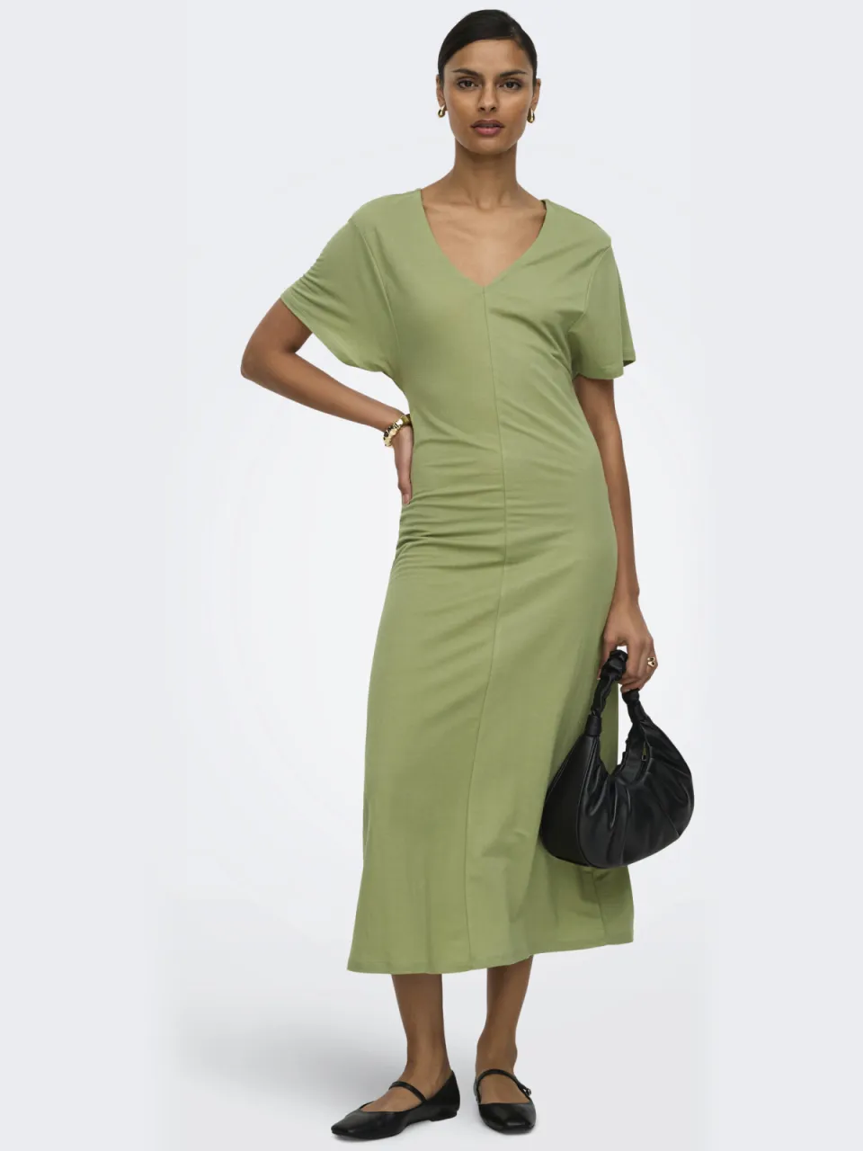 JDY midi jurk lichtgroen
