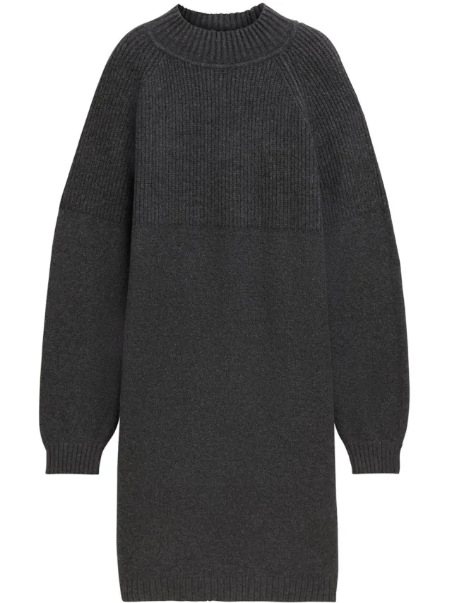 Tom Tailor Denim Gebreide jurk met opstaande kraag Frauen Shale Grey Melange