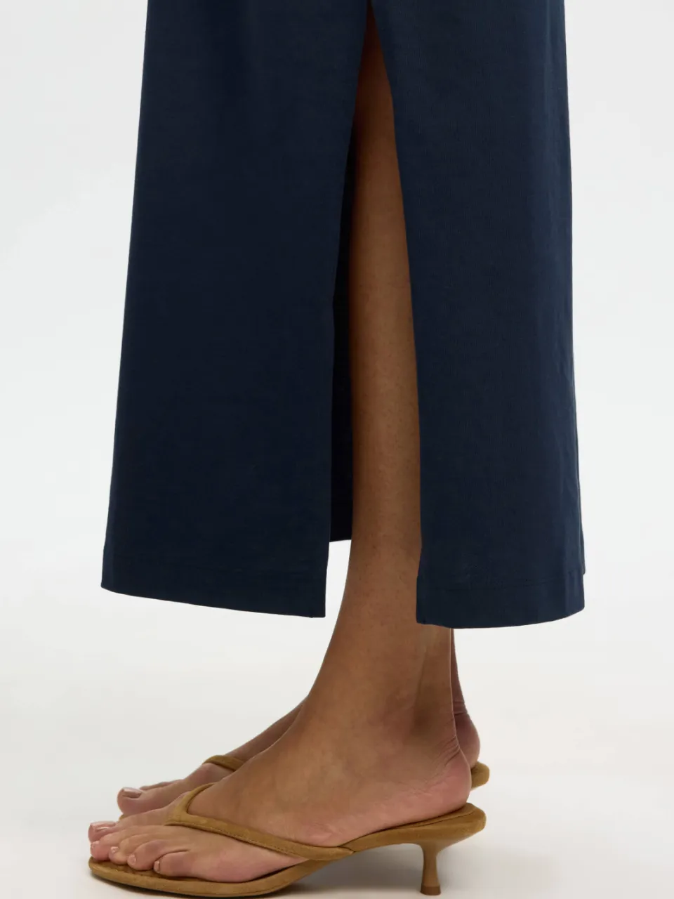 Selected Essential maxi jurk donkerblauw, foto 4