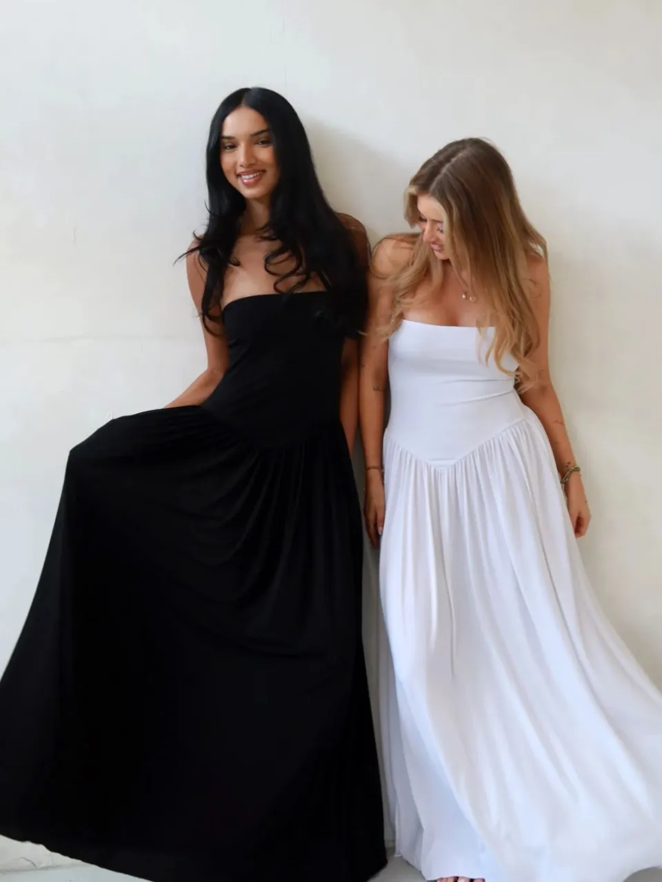 Hiccup Sofie Strapless Aansluitende Maxi-jurk Zwart