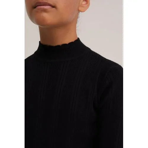 WE Fashion gebreide bodycon jurk zwart, foto 4
