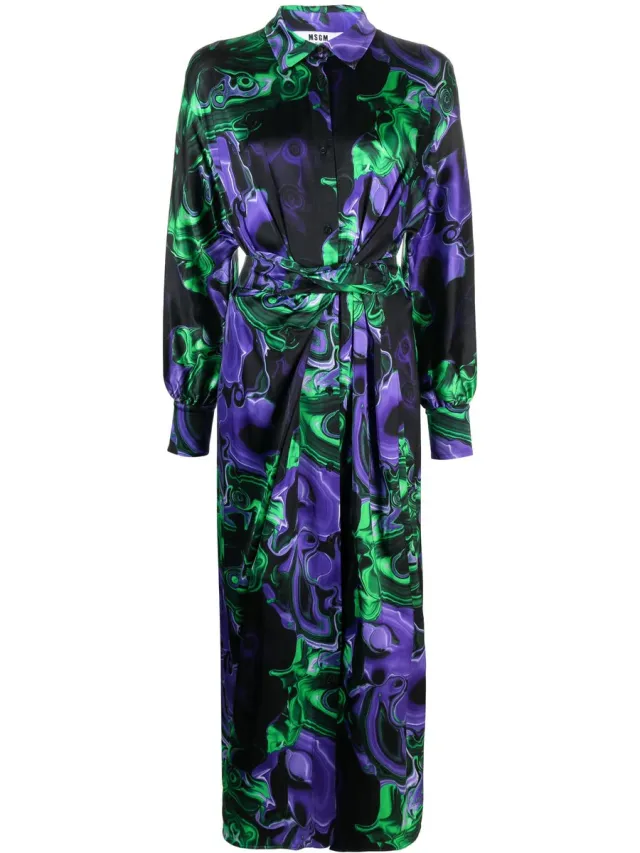 Msgm lange blouse jurk - maat 34 (IT40) Groen