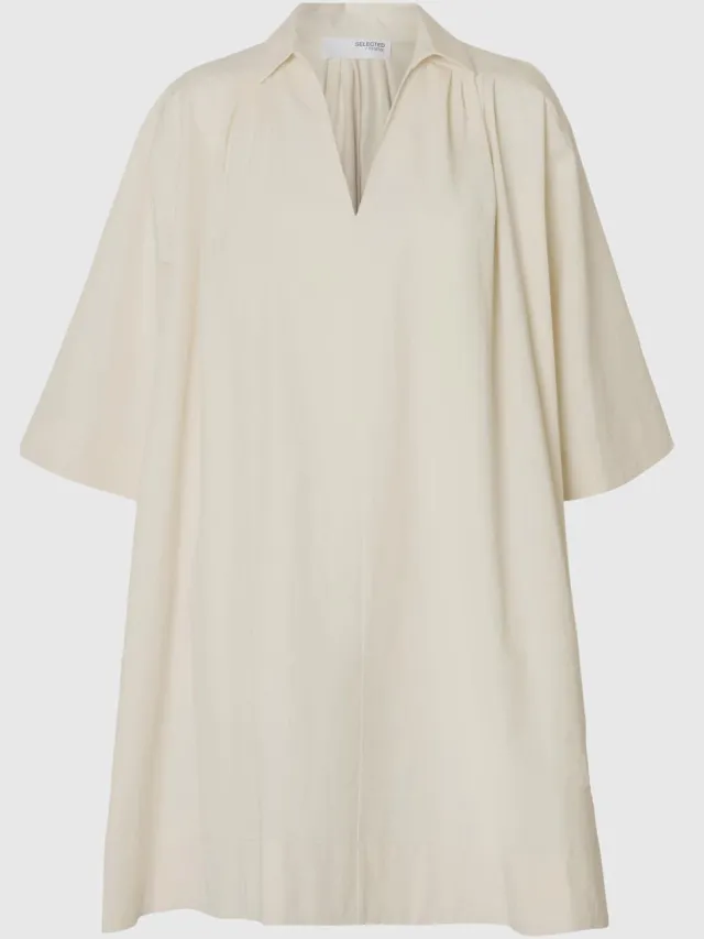 Selected midi-jurk Oversized Birch