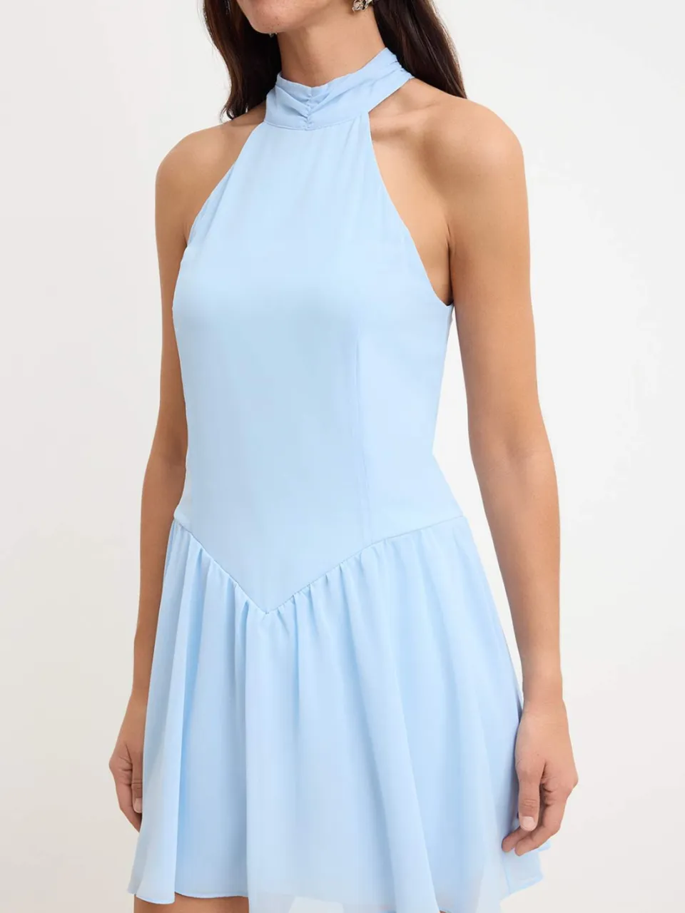 Trendyol TRENDYOLMİLLA Dames Blauw Effen Kort / Mini Mouwloos Avond / Dagelijks Skater Jurken, foto 2