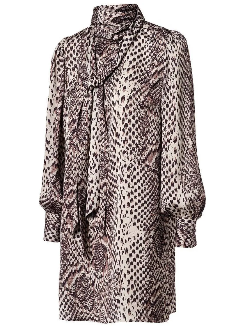 Mart Visser X Caroline Tensen midi blousejurk met dierenprint - beige, foto 4
