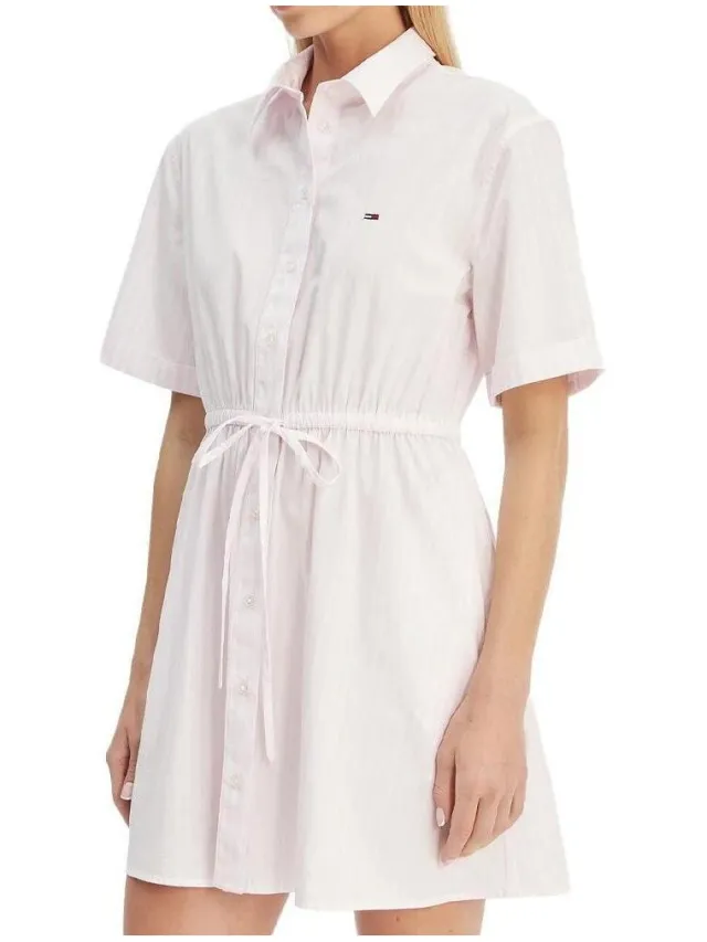 Tommy Hilfiger Korte Jurk Tommy Hilfiger Stripe Roze
