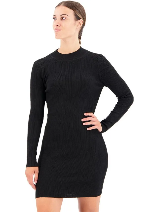 Superdry Rugloze Bodycon mini-jurk - Dames - Jurken black