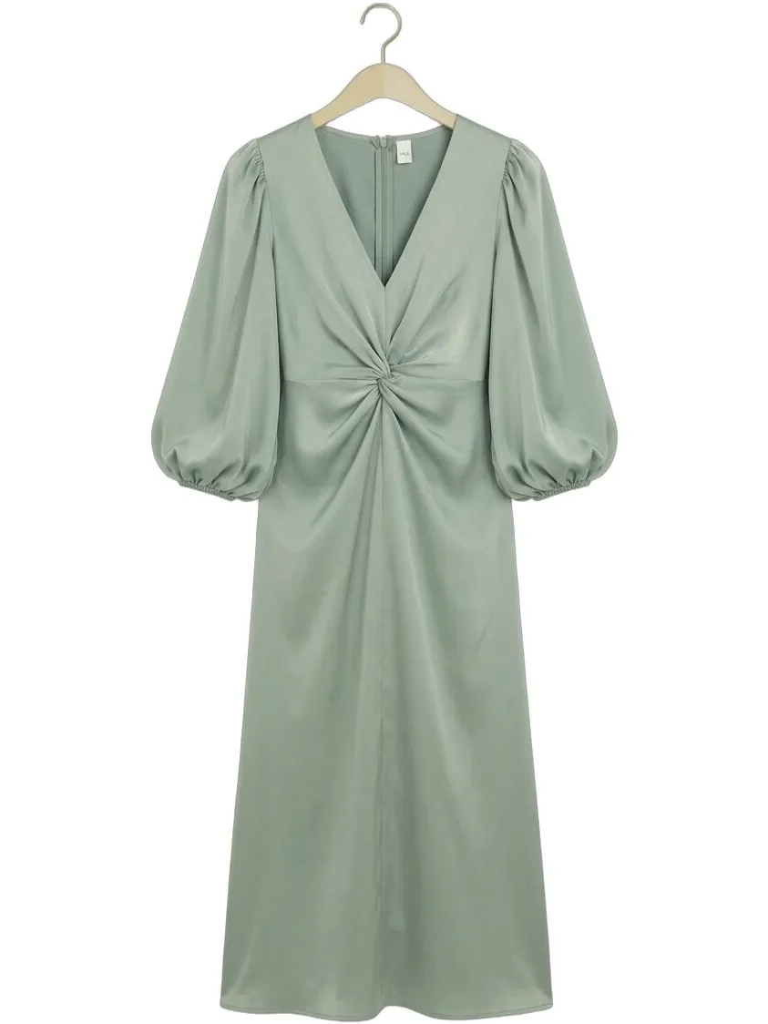 Y.A.S. YAS Dames Jurken Yasthea Ls Long Dress - Mint, foto 2