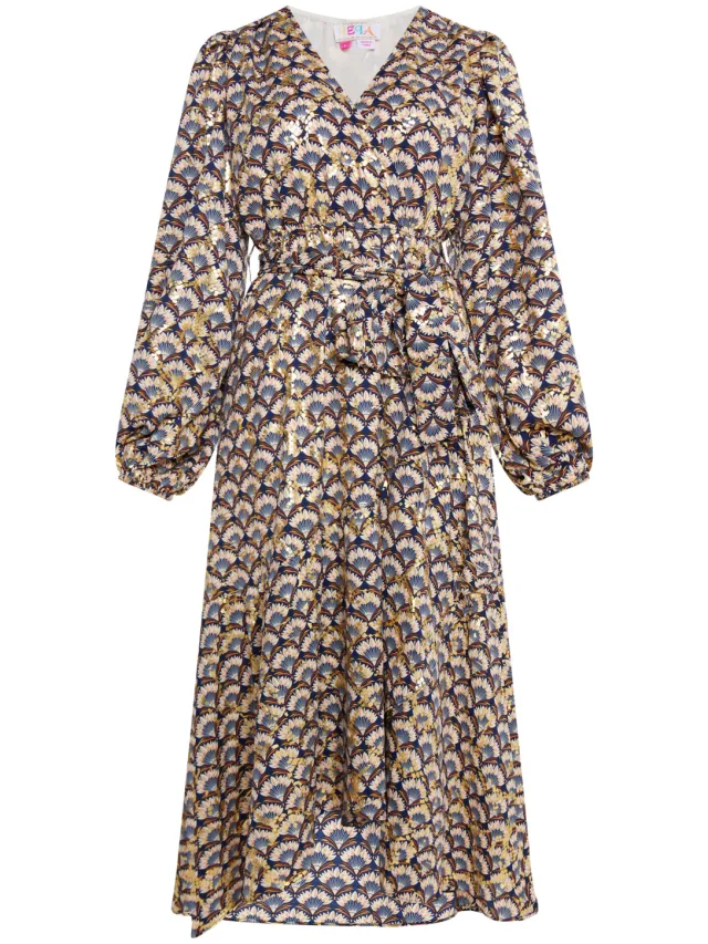 IZIA Maxi-jurk met print Dames Navy Veelkleurig