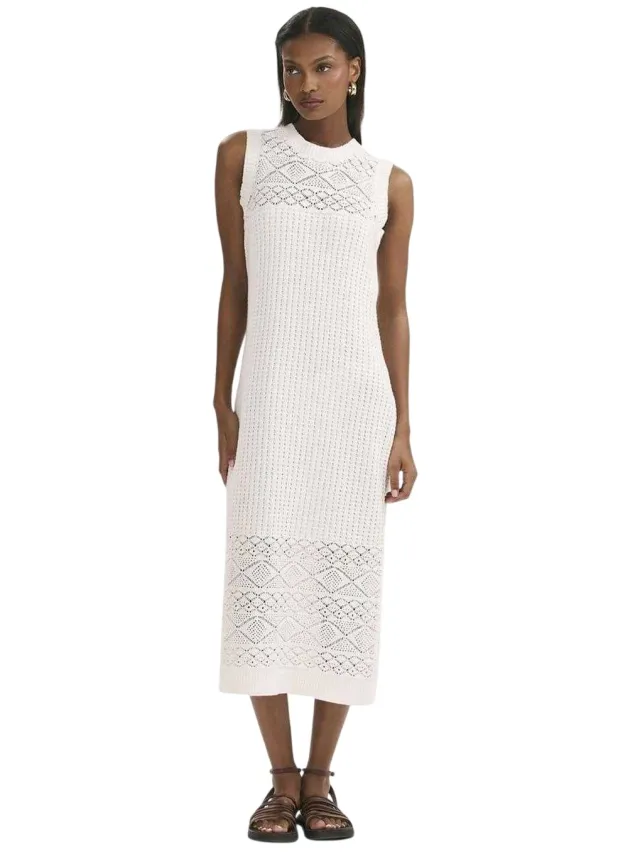 Finery Ravi gebreide midijurk voor dames (Crème)