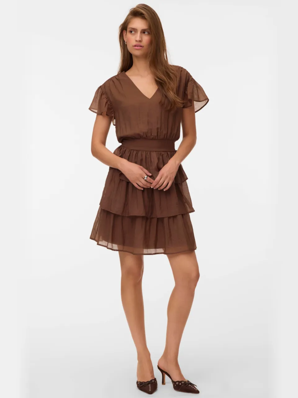 Vero Moda mini jurk - bruin, foto 4