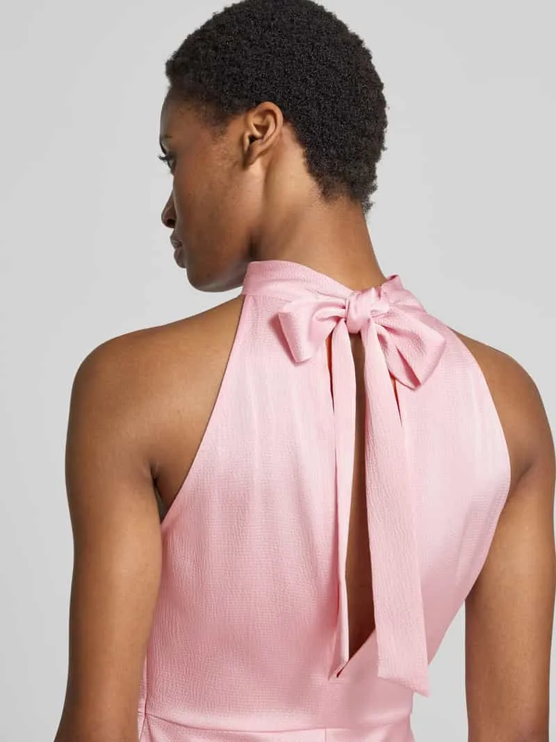 Samsøe Samsøe Jurk van satijn met hals met halter model 'Modell 'RHEO'' mauve, foto 3