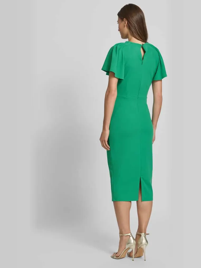 Lipsy Cocktailjurk met plooien groen, foto 3