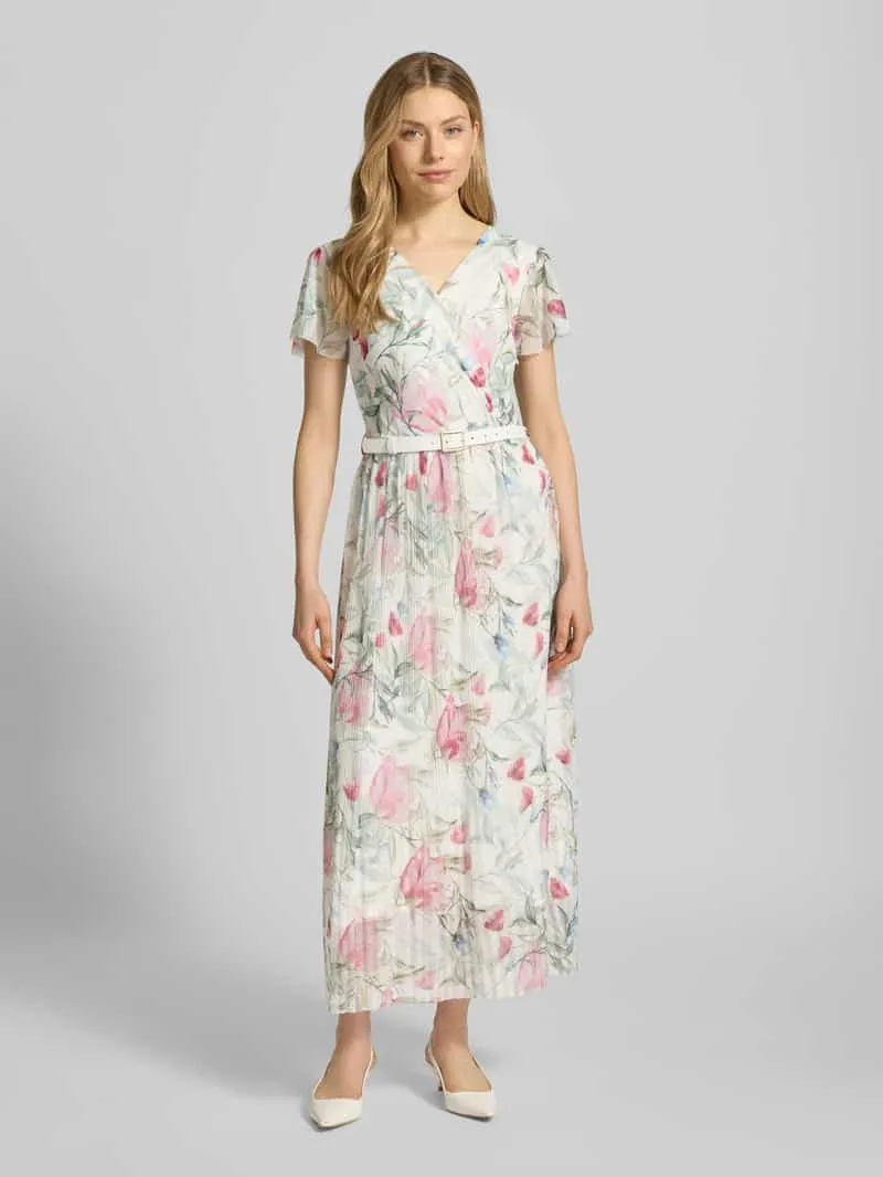 ZABAIONE midi-jurk met riem model 'Be44lla' offwhite