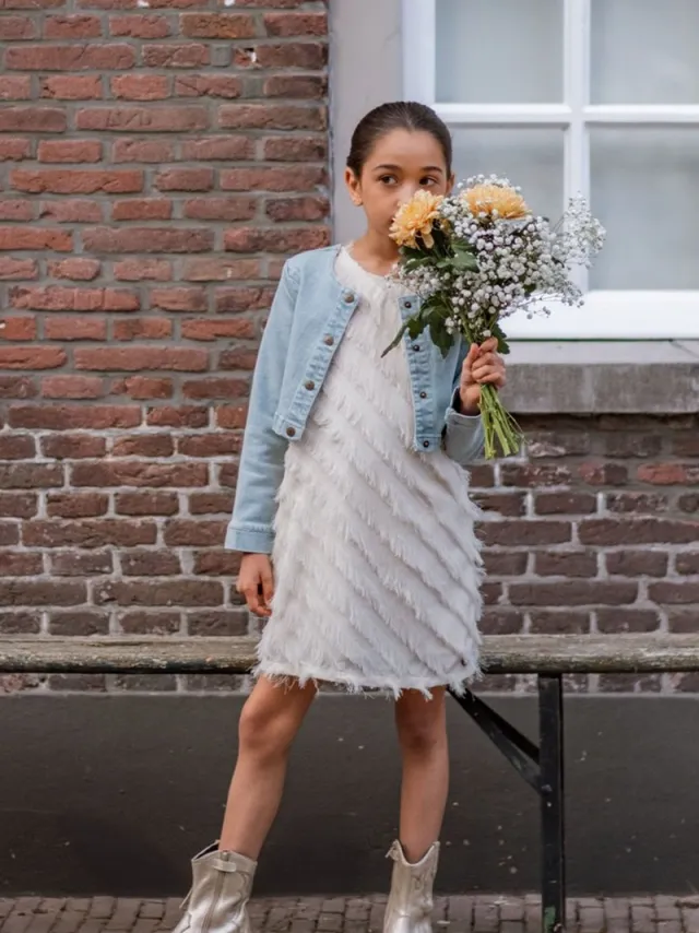Like Flo F511-5800 Meisjes Jurk Cream