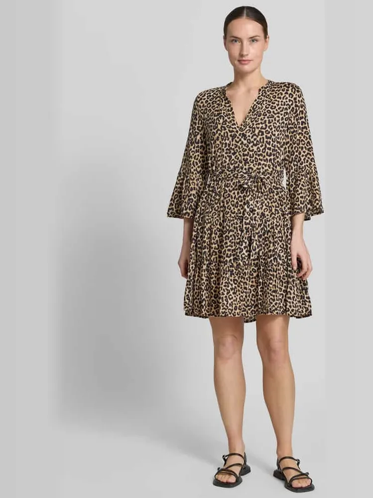 Vero Moda Getailleerde tuniekjurk van pure viscose model 'MELBA' middenbruin, foto 4