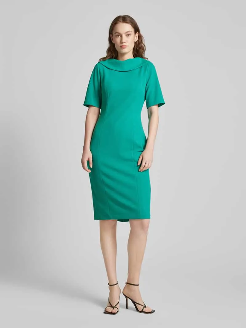 Adrianna Papell Knielange cocktailjurk in effen design groen, foto 3