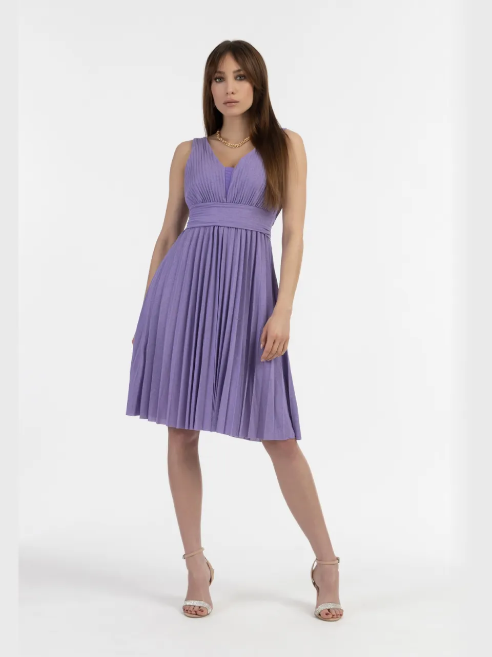 Faina midi-jurk Dames lila Violet