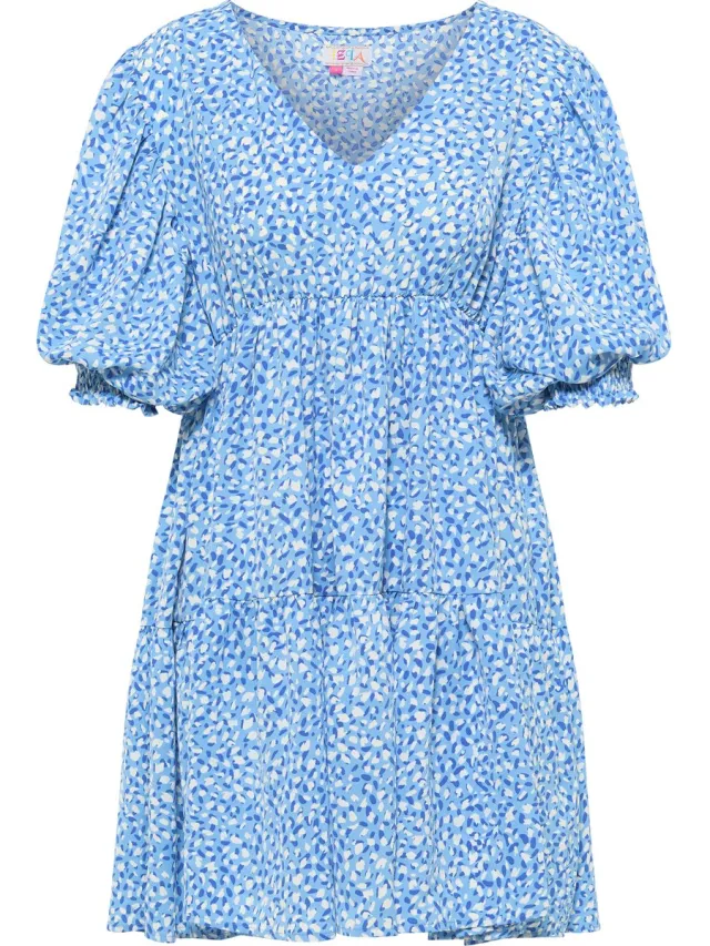 IZIA Zomerjurk blauw wit