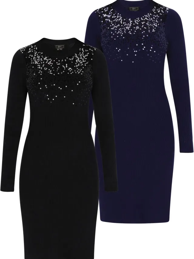 Mo dress 2-Pack Zwart marine