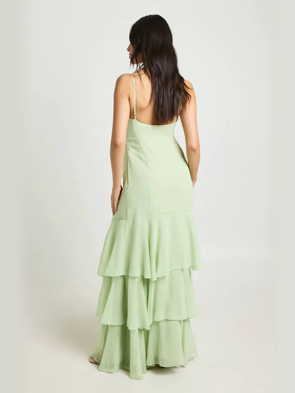 boohoo Dames Gelaagde Maxi Hemdjurk Van Chiffon In Toonkleuren verstandig, foto 2