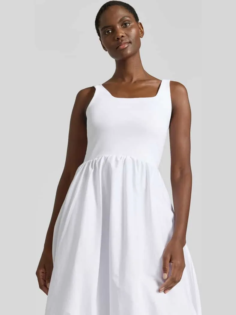 Rich & Royal Ballonvormige midi-jurk in 2-in-1-look wit, foto 4