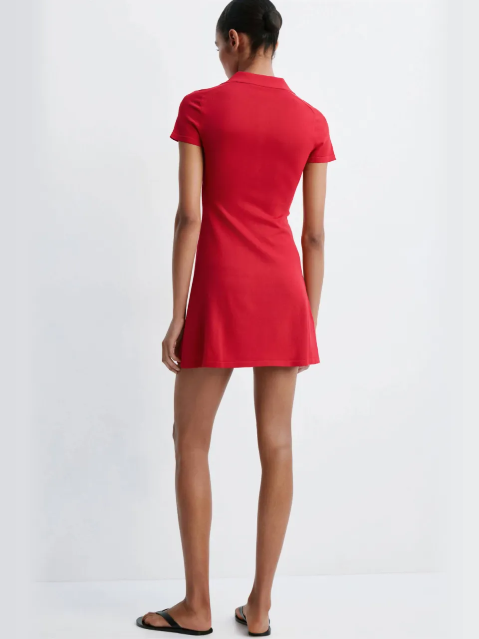 Mango korte jurk - rood, foto 3