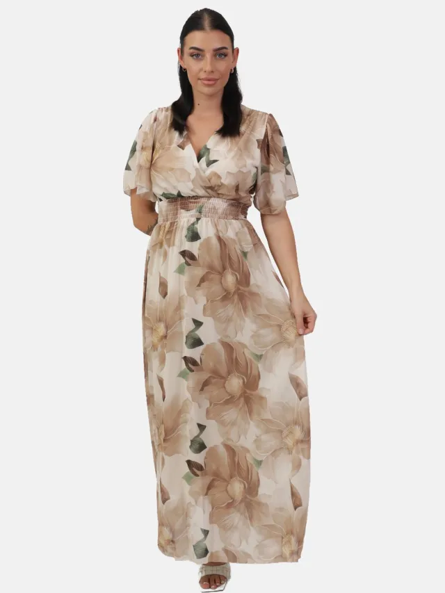 Elara Maxikleid Beige Hamburg