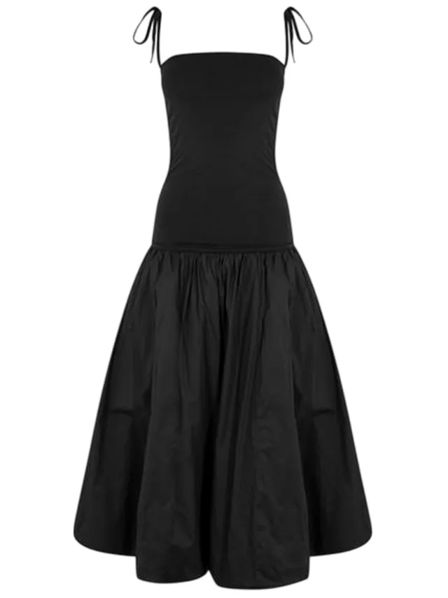 Amy Lynn AmyLynn Dames Alexa Midi-jurk (Zwart)
