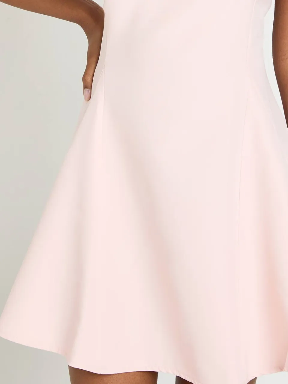 boohoo Dames Getailleerde Pofmouw Shift Jurk baby roze, foto 4