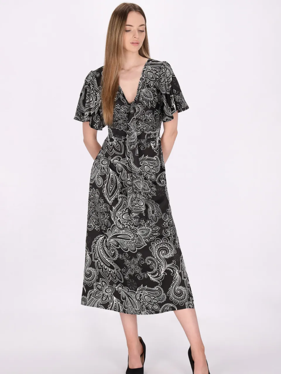 dreimaster Jurk Dames zwart wit Zwart/Wit