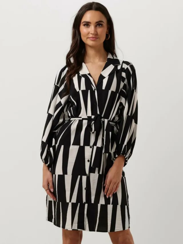 OBJECT COLLECTORS ITEM Object Taro 3/4 Dress 126 Jurken Dames - Rok - Jurk - Zwart