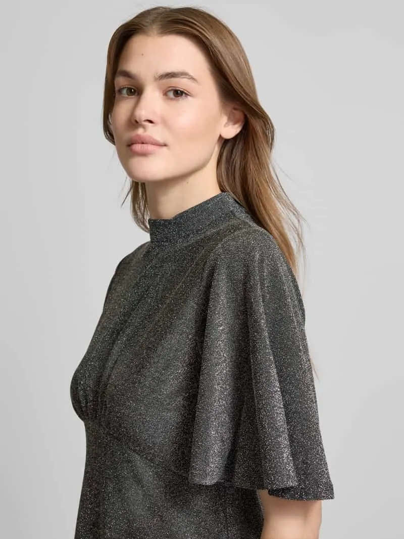 Apricot Mini-jurk met effectgaren zilver, foto 5