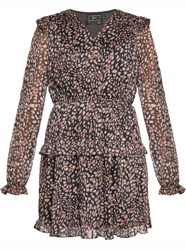 NAEMI Dress Schwarz Mehrfarbig