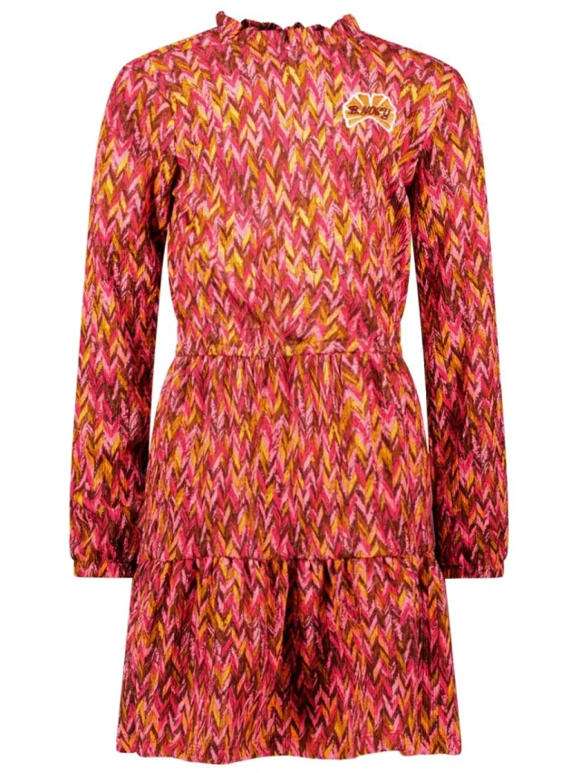 B.Nosy Y508-5832 Meisjes Jurk zigzag texas