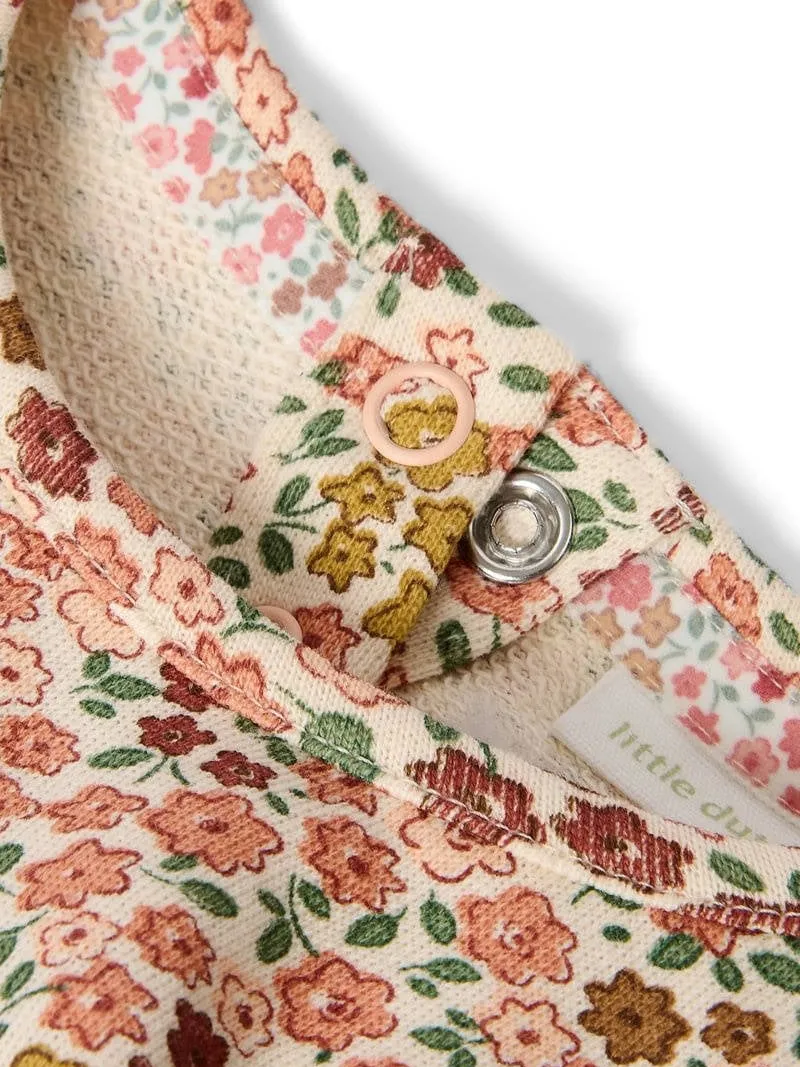 Little Dutch gebloemde jurk met ruches beige, foto 5
