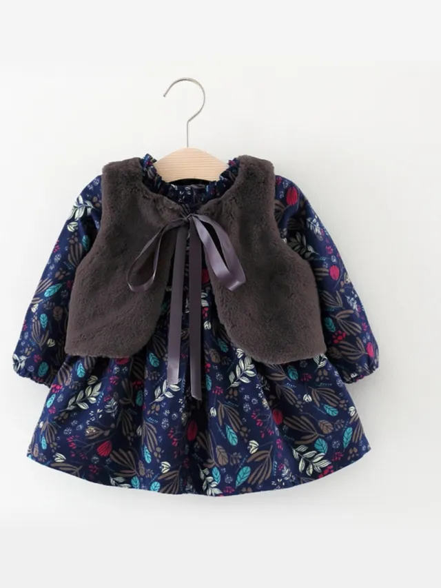 Baby Garden baby jurk vest - set Donkerblauw