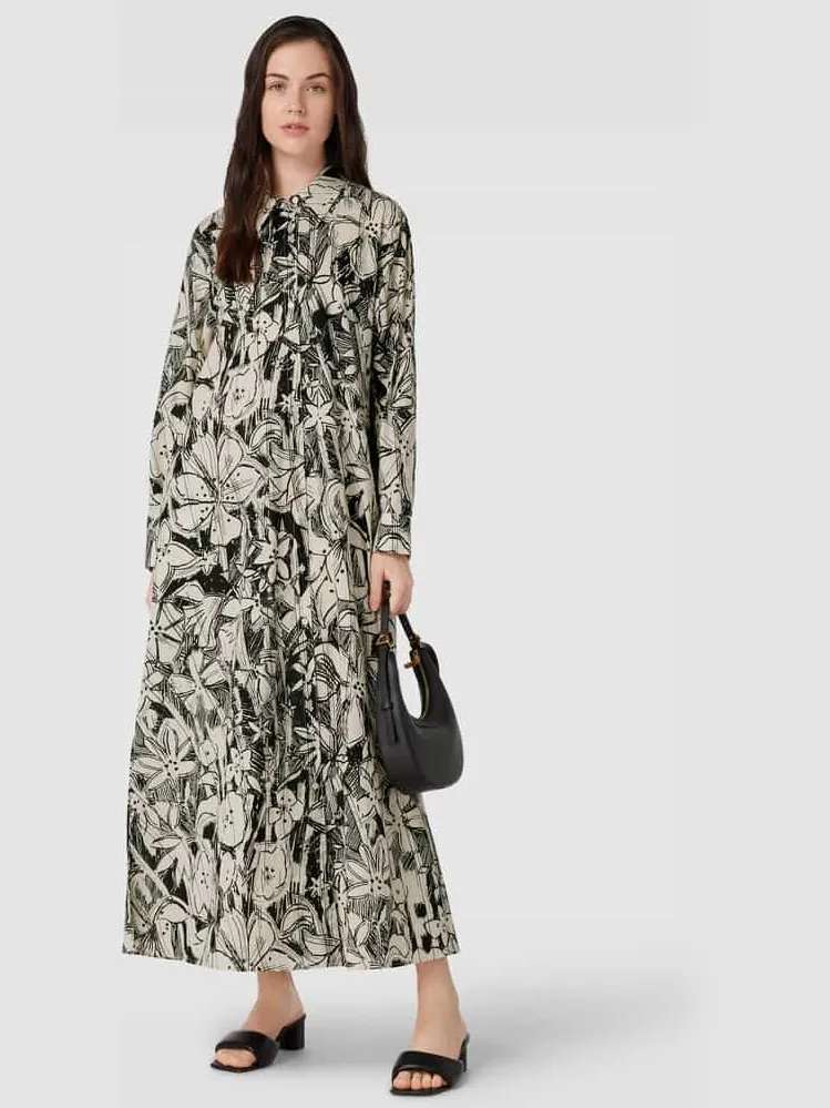 Marc O'Polo Maxi-jurk met all-over print zwart, foto 4