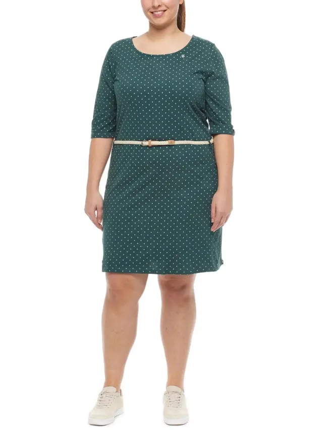 Ragwear Damesjurk Ragwear Tamy Plus donkergroen